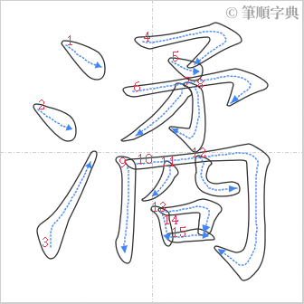 “「潏」的筆順”