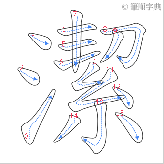 “「潔」的筆順”