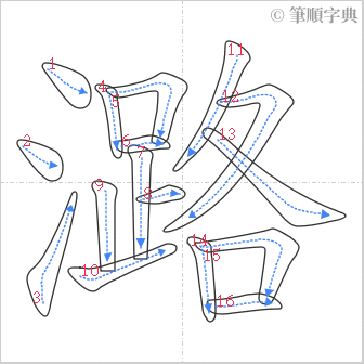 “「潞」的筆順”