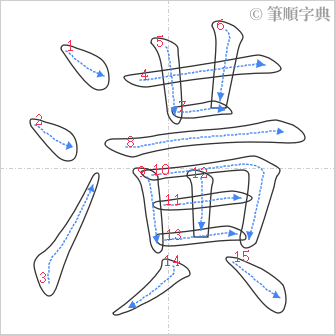 “「潢」的筆順”