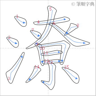 “「潦」的筆順”