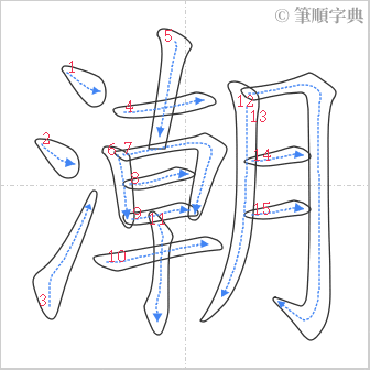 “「潮」的筆順”