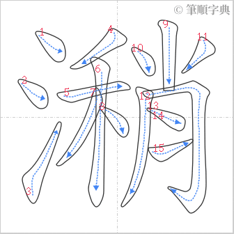 “「潲」的筆順”