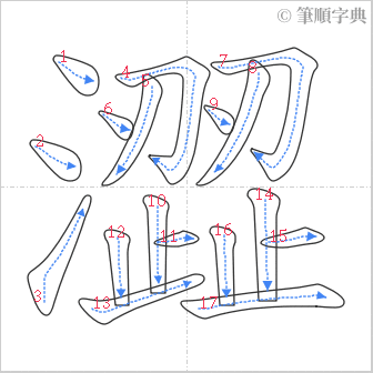 “「澀」的筆順”