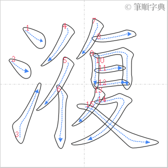 “「澓」的筆順”