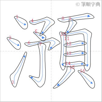 “「澦」的筆順”