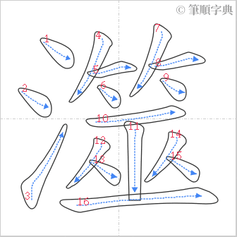 “「澨」的筆順”