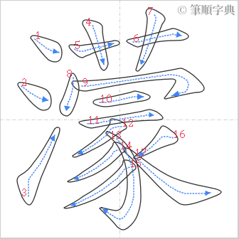 “「濛」的筆順”