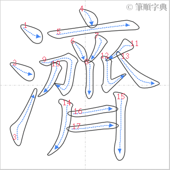 “「濟」的筆順”