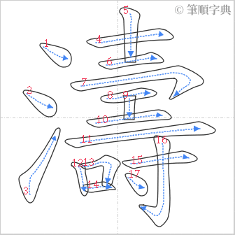 “「濤」的筆順”