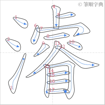 “「濬」的筆順”