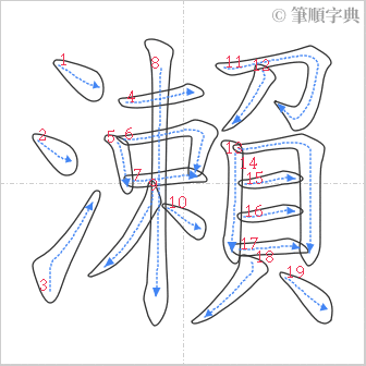 “「瀨」的筆順”