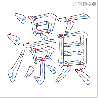 “「灝」的筆順”