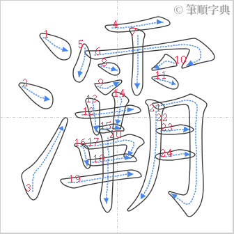 “「灞」的筆順”