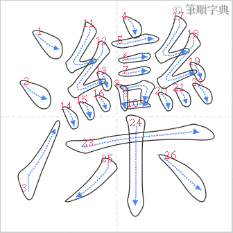 “「灤」的筆順”