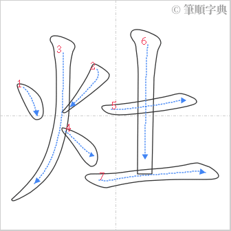 “「灶」的筆順”