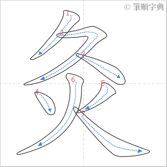 “「灸」的筆順”