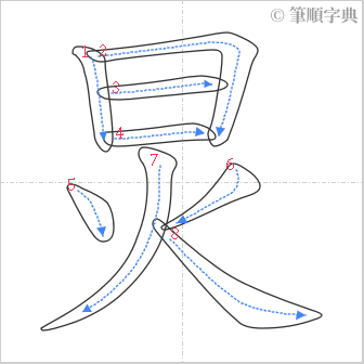 “「炅」的筆順”