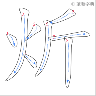 “「炘」的筆順”