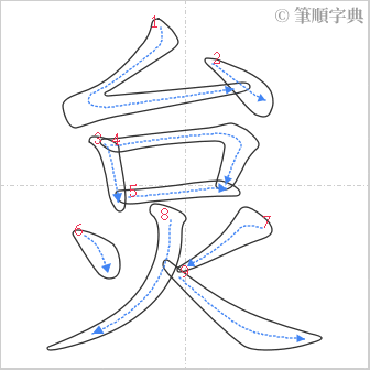 “「炱」的筆順”