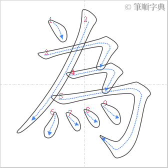 “「為」的筆順”