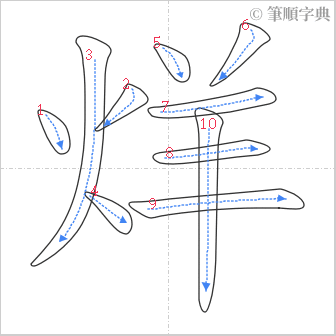 “「烊」的筆順”