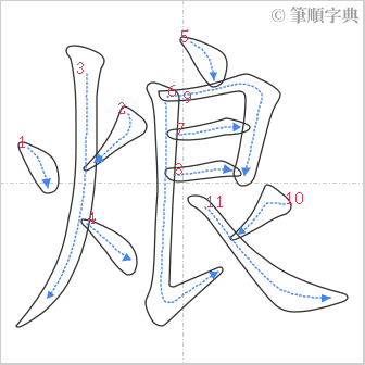 “「烺」的筆順”