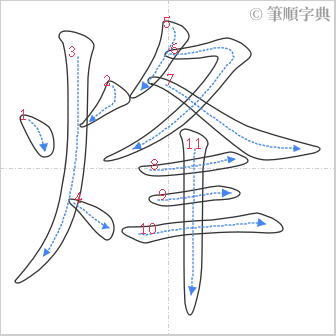 “「烽」的筆順”