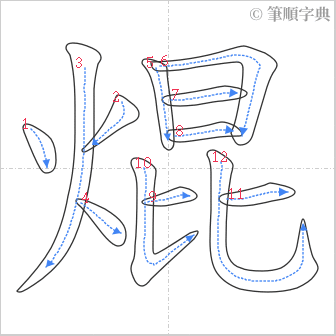 “「焜」的筆順”