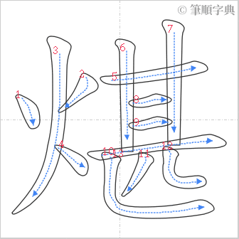 “「煁」的筆順”