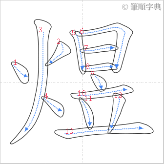 “「煜」的筆順”