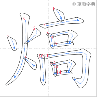 “「熇」的筆順”