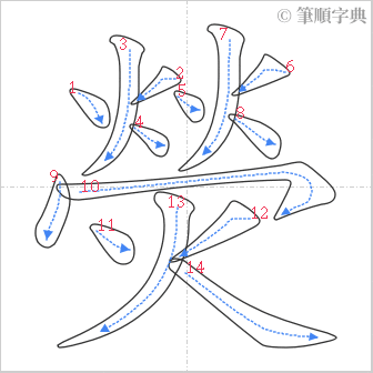 “「熒」的筆順”