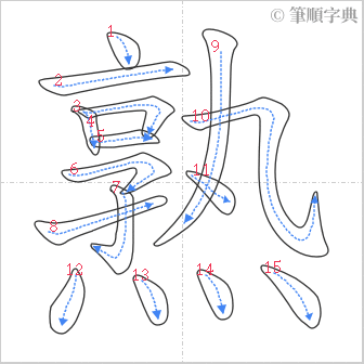 “「熟」的筆順”