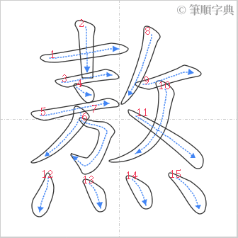 “「熬」的筆順”