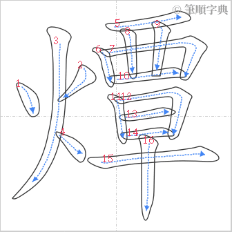 “「燂」的筆順”