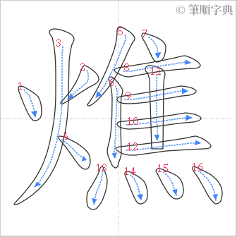 “「燋」的筆順”