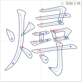 “「燖」的筆順”