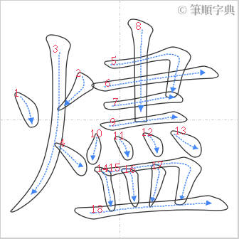 “「燼」的筆順”