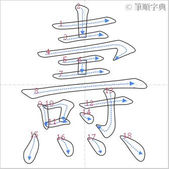 “「燾」的筆順”