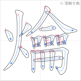 “「爚」的筆順”