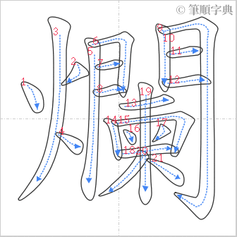 “「爛」的筆順”