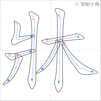 “「牀」的筆順”