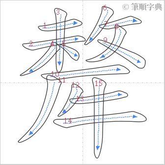 “「犛」的筆順”