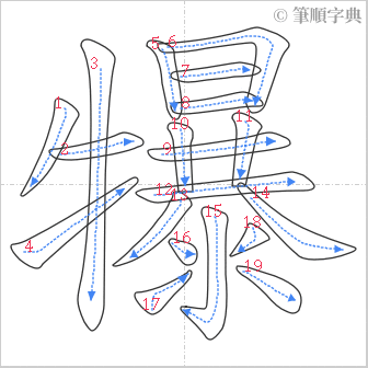 “「犦」的筆順”