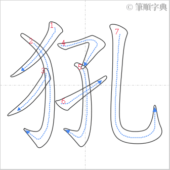 “「犼」的筆順”