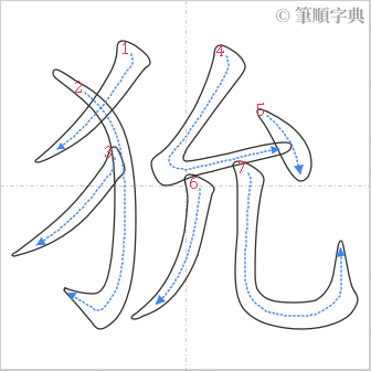 “「狁」的筆順”