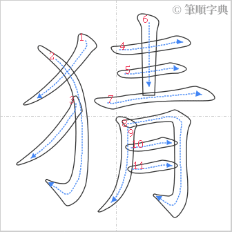 “「猜」的筆順”