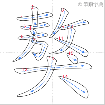 “「獒」的筆順”