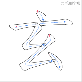 “「玄」的筆順”